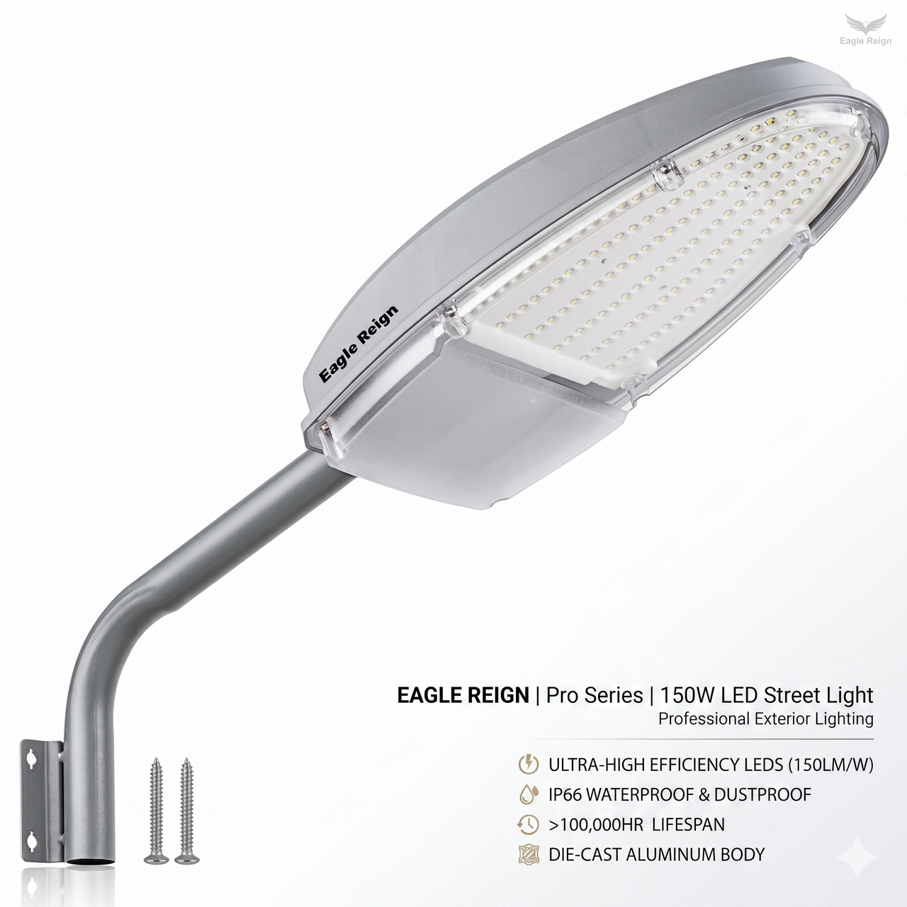 Eagle Reign Commercial LED Street Lamp | High-Lumen Outdoor Roadway Lighting