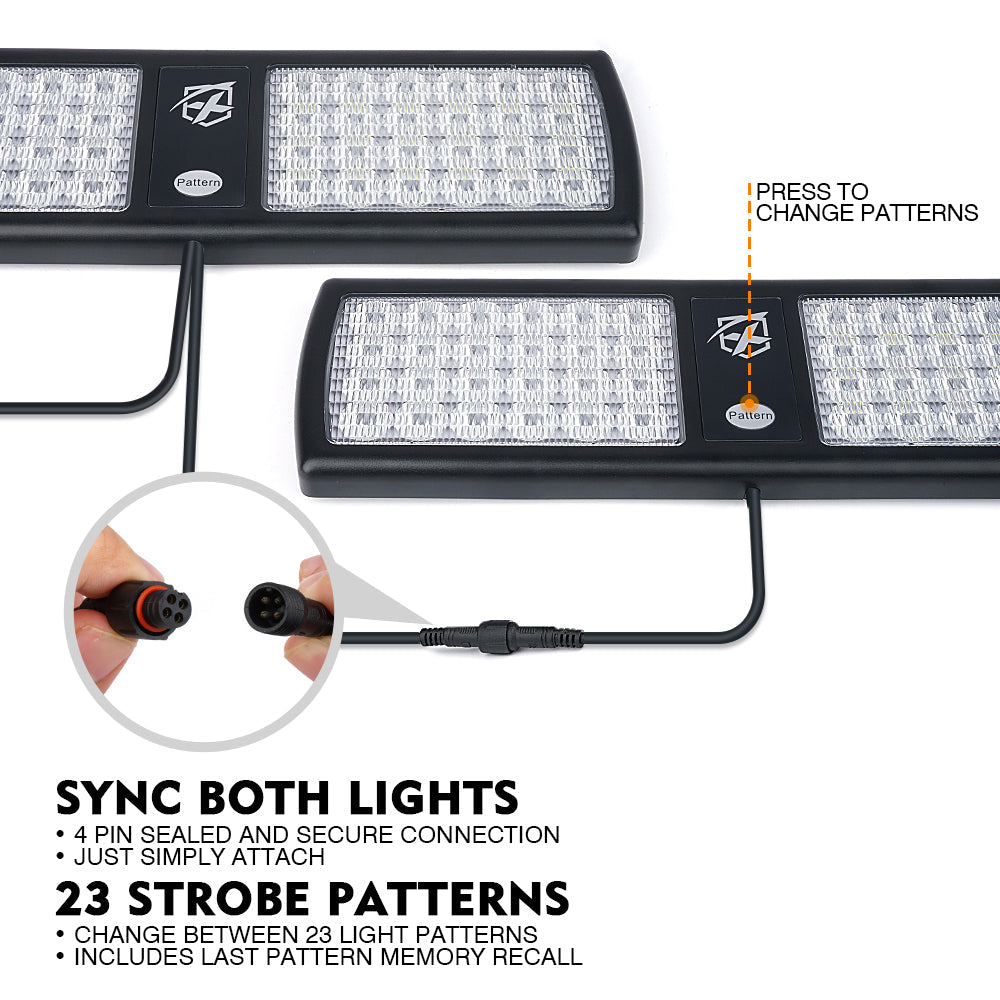 Luz Estroboscópica LED Doble de Visera Para Parabrisas Serie Agent Xprite
