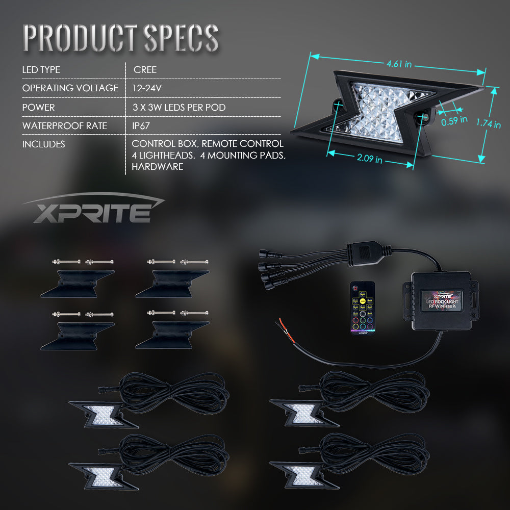 LED Rock Lights specs