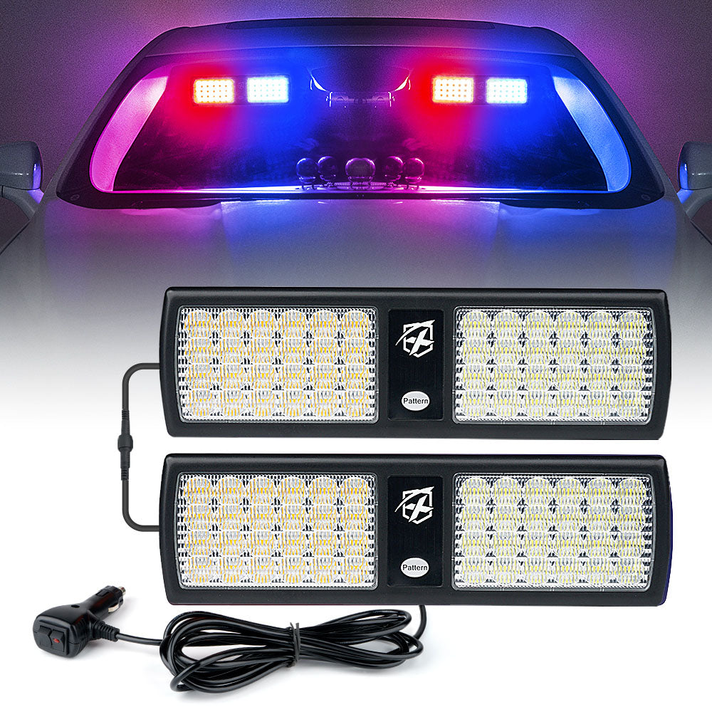 Luz Estroboscópica LED Doble de Visera Para Parabrisas Serie Agent Xprite