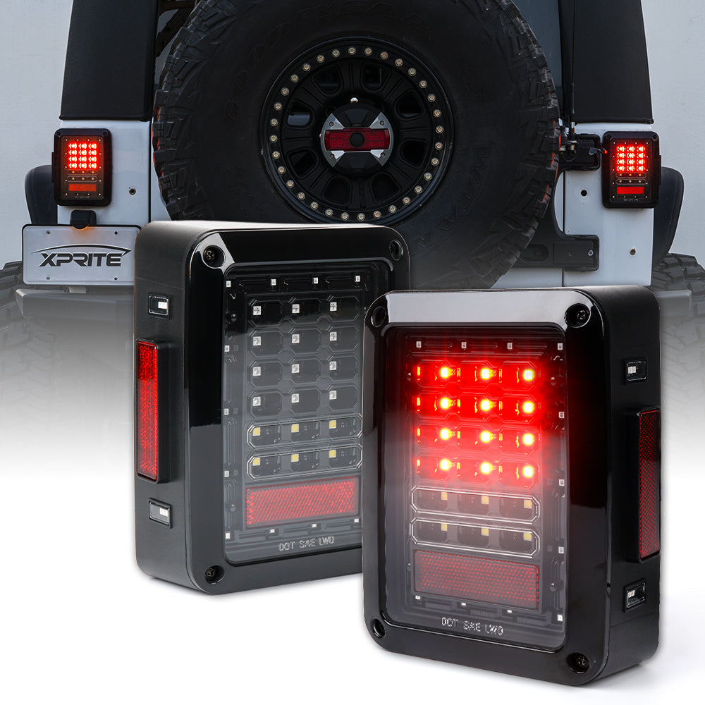 Juego de Luces Traseras LED Para Jeep Wrangler JK JKU 2007-2018 Serie Bold Xprite