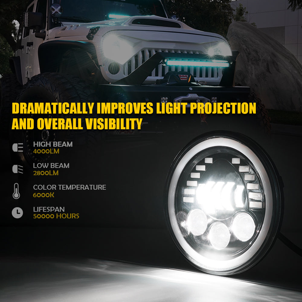 LED Headlights With DRL
