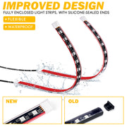 Interior RGB LED USB Car Light Set Remote