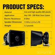 Loud Speaker Siren Horn Specs