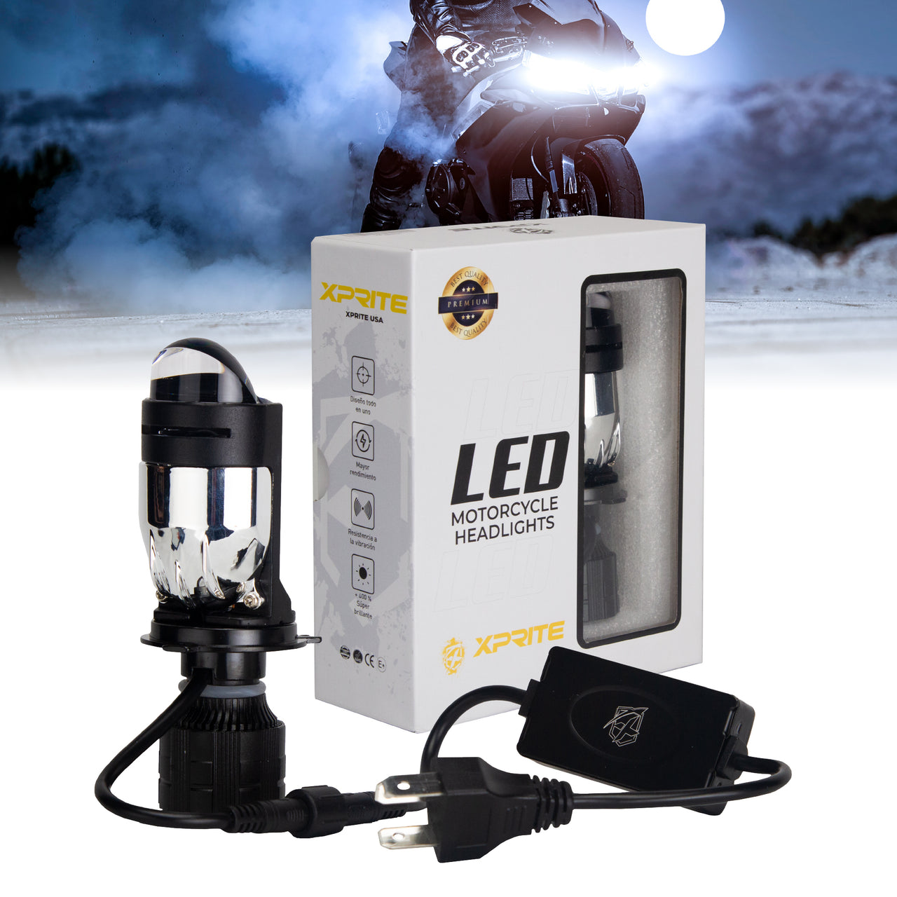 Bombilla LED Para Faros de Motocicleta | M01X H4 40W