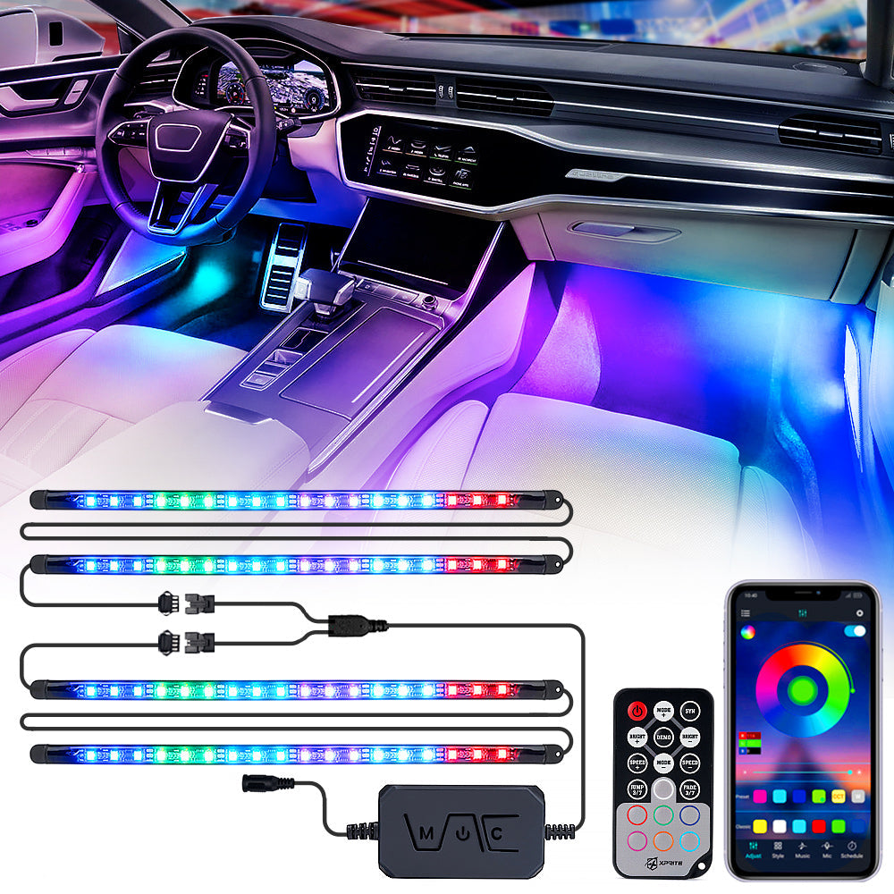 Juego de Luces LED RGB Para Interior con Bluetooth/Control Remoto Serie Celestial Xprite - Set de 4